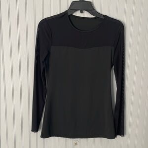 SHEIN Women’s Black Sheer Long Sleeve T-Shirt | Size L
